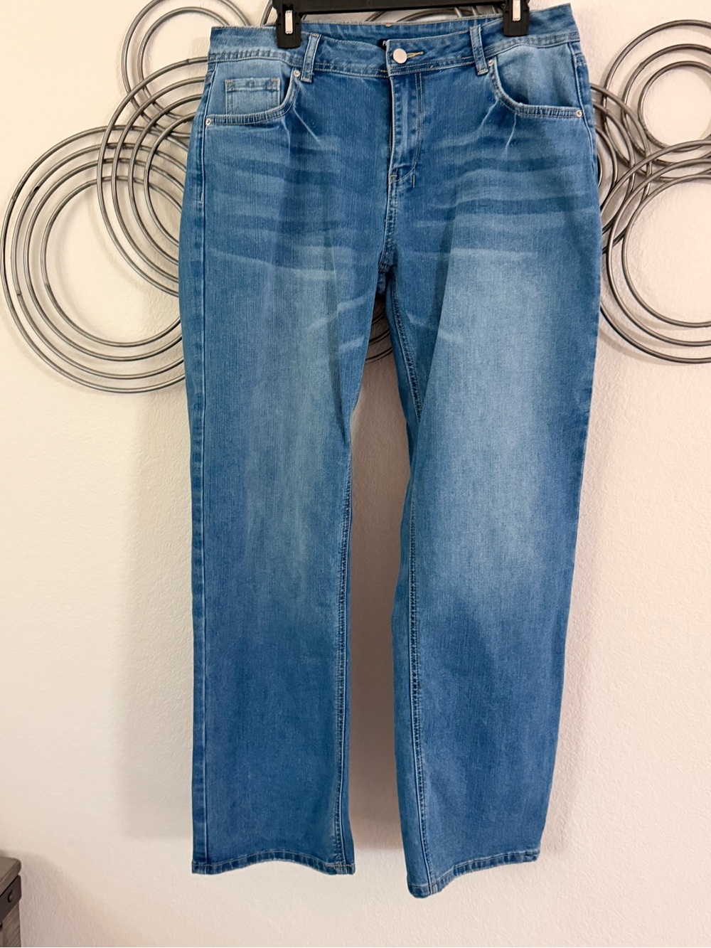 Women's Light Blue Boyfriend Jeans - Relaxed Fit